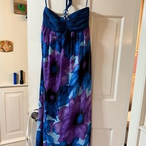 Nine West Elegant Blue Halter Dress